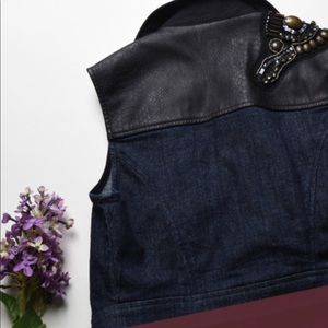 Vera Wang Jackets & Coats - Princess Vera wang dark denim biker vest Vera Wang Jackets & Coats - Princess Vera wang dark denim biker vest